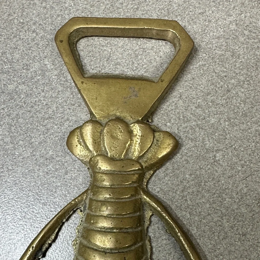 Brass Crawdad Bottle Opener 5 1/4”x2 1/2”